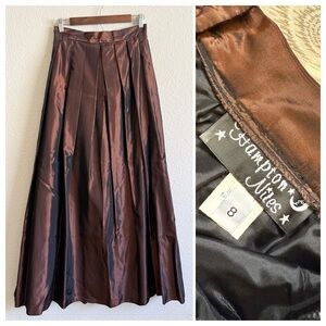 Vintage Hampton Niles Brown Maxi Skirt-Size 8